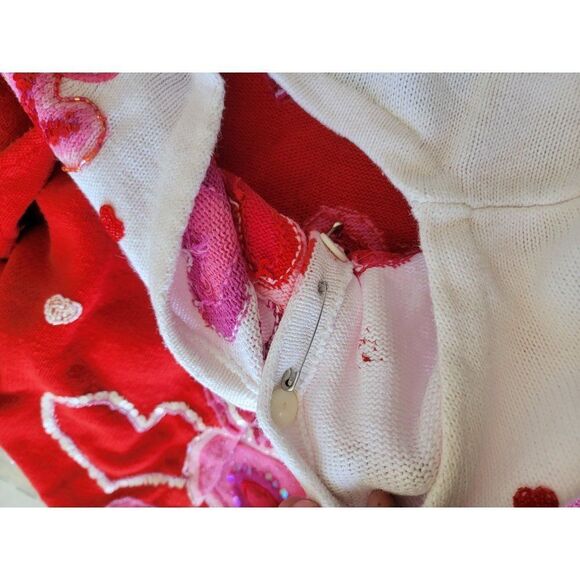 Design options Philip Jane Gordon Valentine's heart cardigan red white - Picture 12 of 14